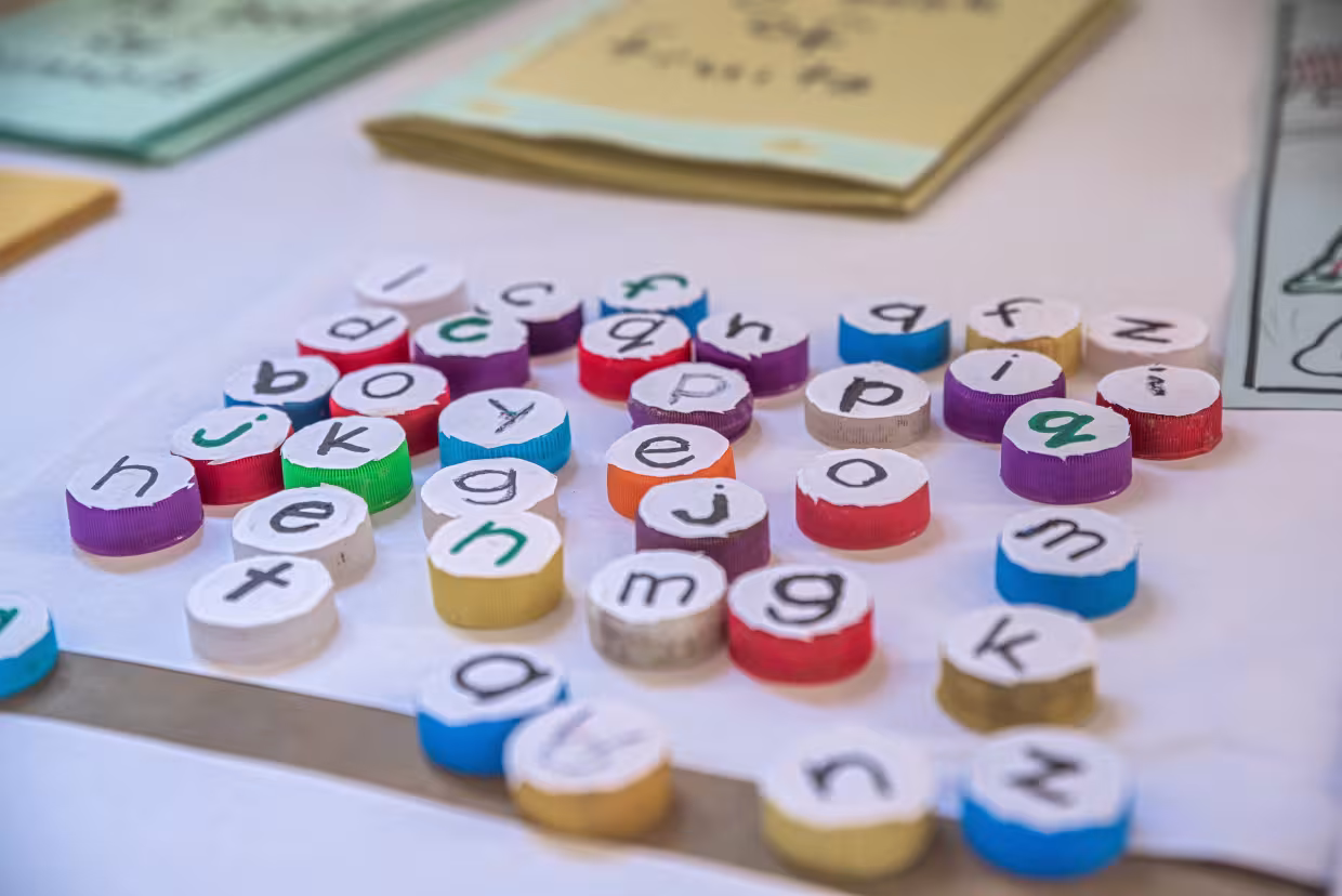 Handmade letters on card