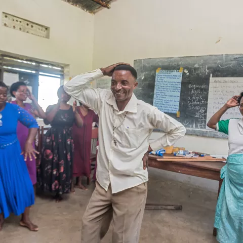 Teachers and mentors share best practices for UCatchUp, pictured dancing.