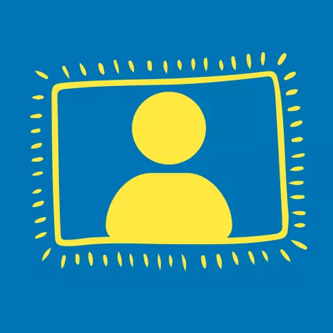 Icon of head and shoulders to substitute missing portrait photo